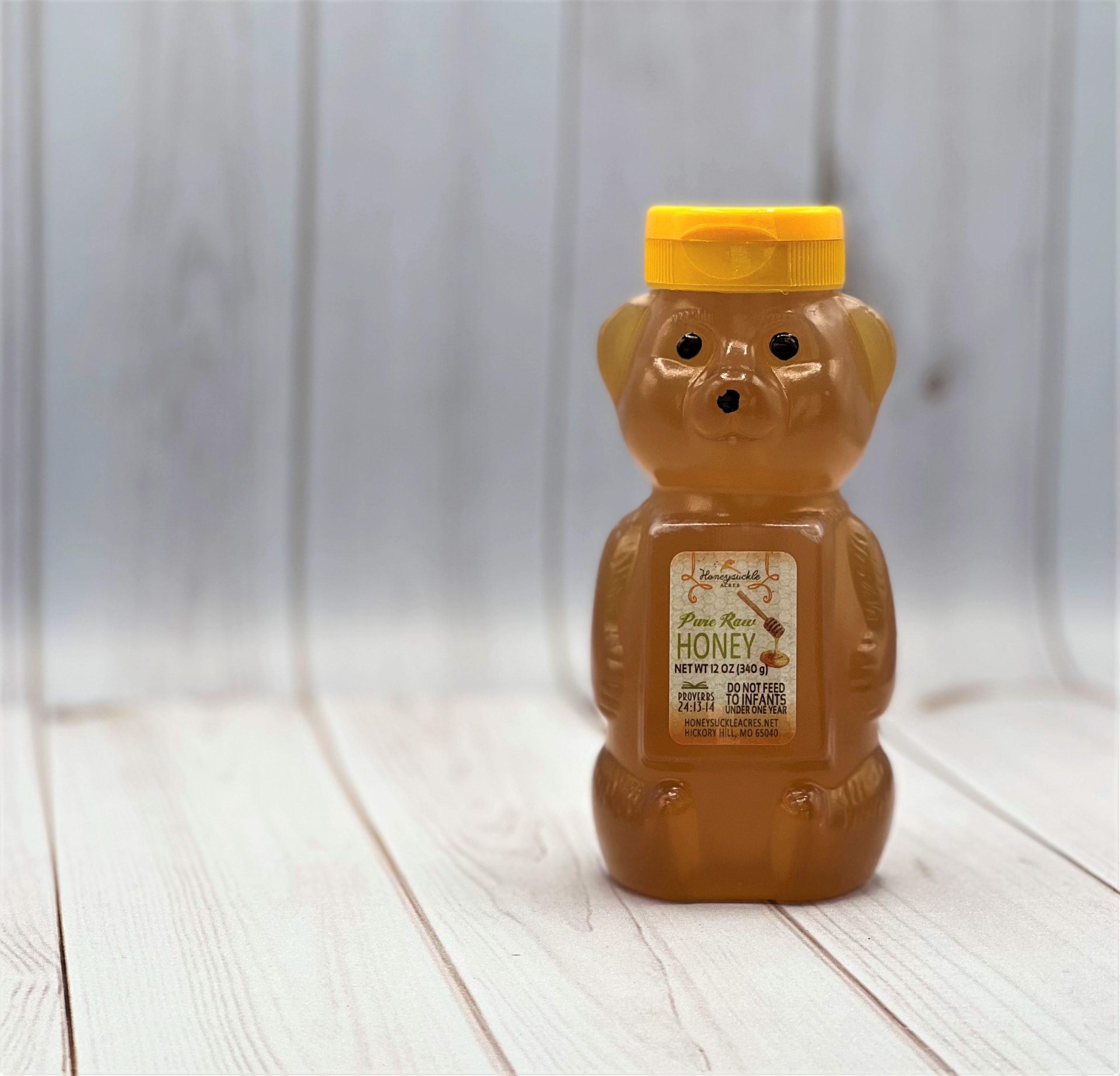 Our Bright Acres – 12 oz Raw Honey – Mama Bear Squeeze